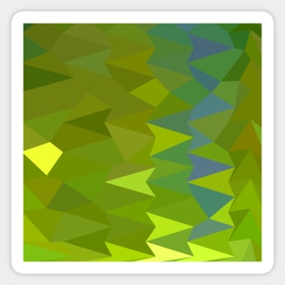 June Bud Green Abstract Low Polygon Background Sticker